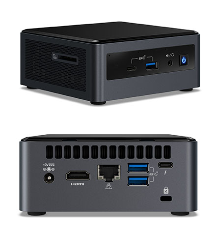 Intel NUC10i5FNHN2 (Intel Core i5-10210U up to 4,20GHz, 1x HDMI, 5x USB 3.1, Thunderbolt, <b>2,5" SATA SSD</b> Support, <b>without audio</b>)